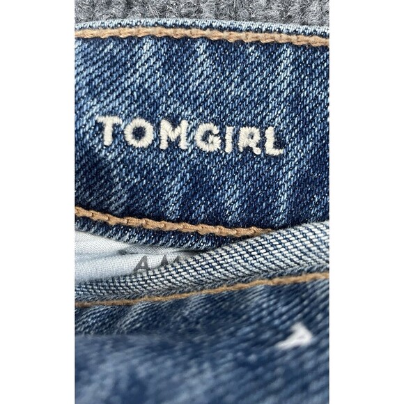 American Eagle Jeans Womens 0 Long Blue Tom Girl Stretch Light Wash Tag - Picture 5 of 11